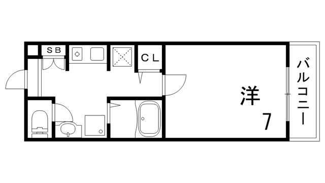 神戸市兵庫区湊町のマンションの間取り