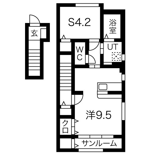 東村山郡中山町大字長崎のアパートの間取り