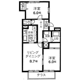 グレースカメリア市が尾Ｂの間取り