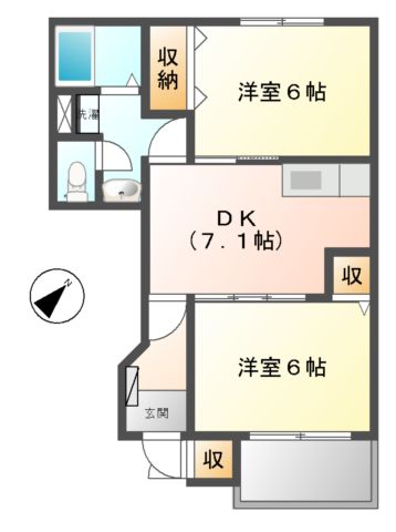 エレガント　Ｂ棟の間取り