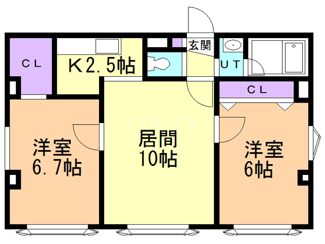 札幌市南区澄川一条のマンションの間取り