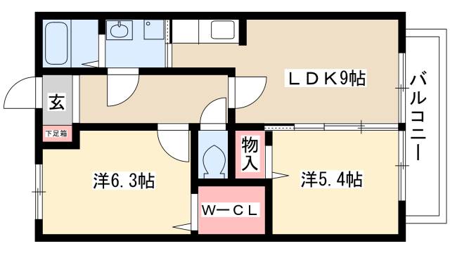 ヴィーヴル・Mの間取り