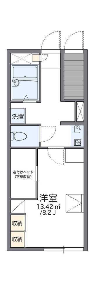 立川市若葉町のアパートの間取り