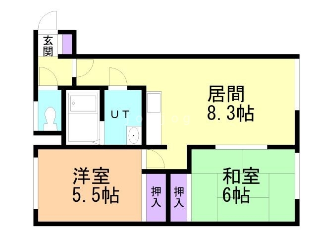 札幌市厚別区厚別北四条のアパートの間取り