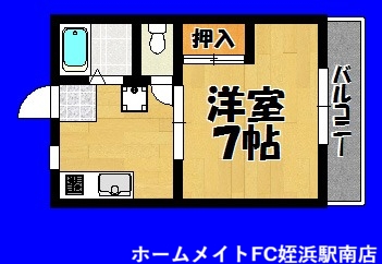 福岡市西区姪の浜のアパートの間取り