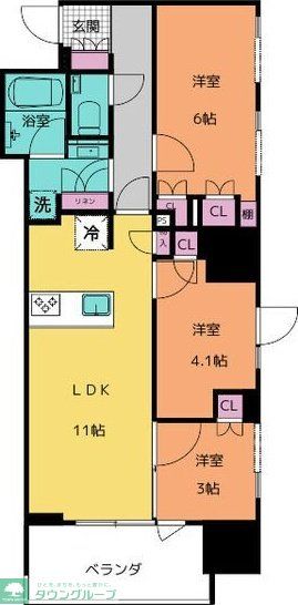 名古屋市中区錦のマンションの間取り