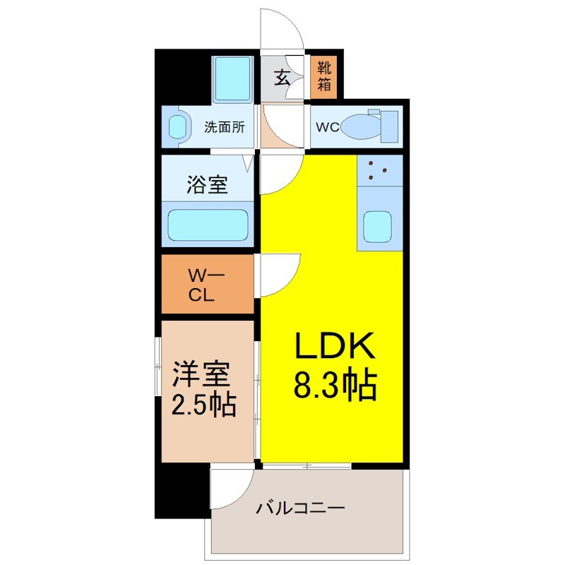 名古屋市東区矢田南のマンションの間取り