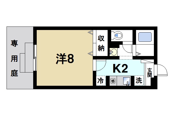 【奈良市菅原東のアパートの間取り】