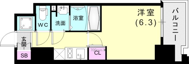 ファーストフィオーレ神戸湊町の間取り