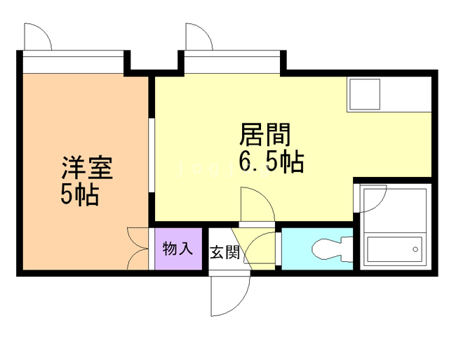 札幌市西区山の手一条のアパートの間取り