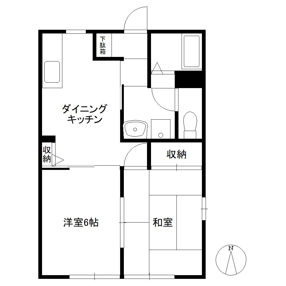 プルメリアB棟の間取り