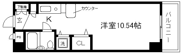 デトムワン烏丸五条の間取り