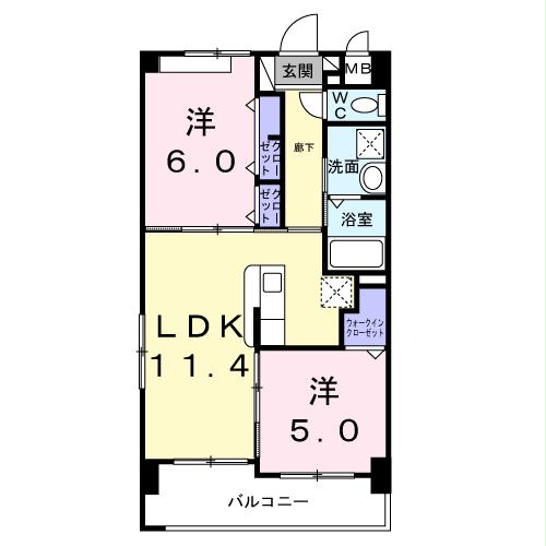 ローズ　ラインの間取り