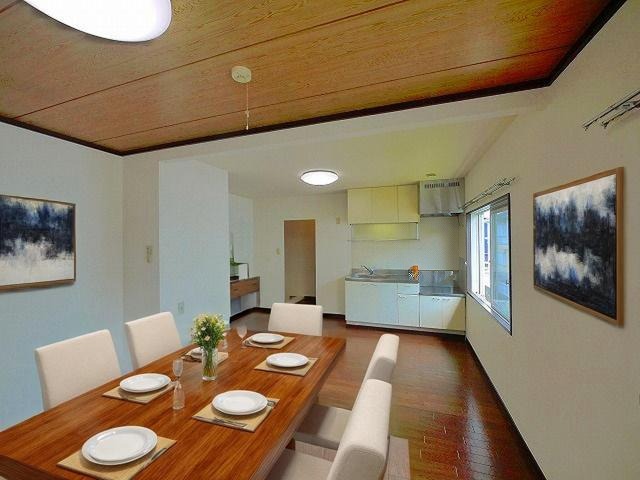 居室・リビング　CGで家具等を配置したもので家具等は含まれません