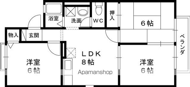 ＪＲ東海道本線 甲子園口駅 徒歩6分 2階建 築31年の間取り写真