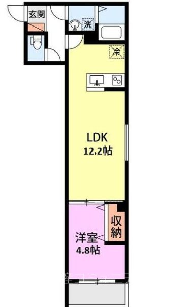 東武野田線 新船橋駅 徒歩9分 3階建 築1年の間取り写真