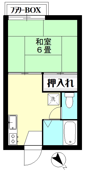 東急世田谷線 上町駅 徒歩5分 2階建 築41年の間取り写真