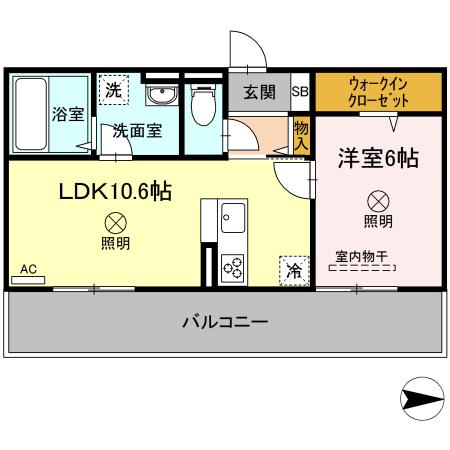 ＪＲ吉備線 大安寺駅 徒歩5分 3階建 築4年の間取り写真