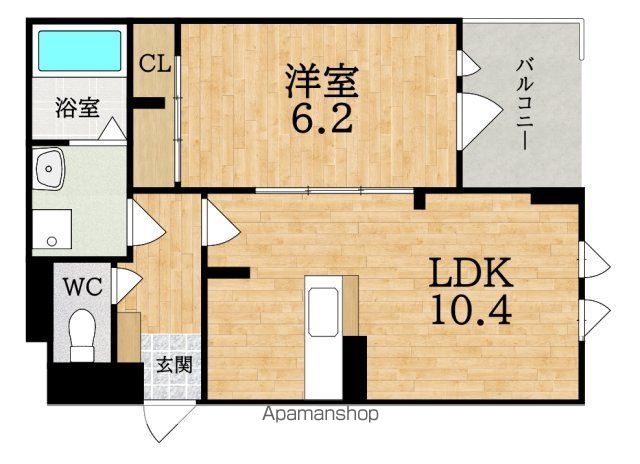 ＪＲ桜井線 京終駅 徒歩36分 3階建 築3年の間取り写真