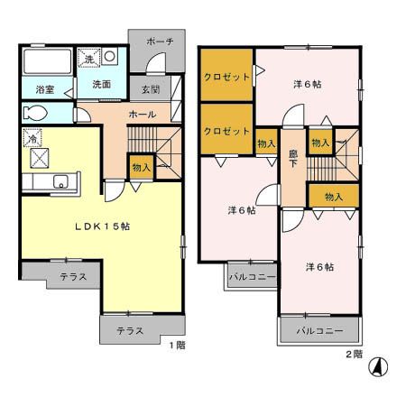 グリーンヴィレッジAの間取り写真