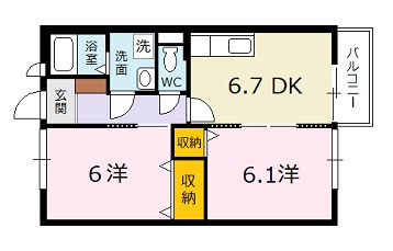 パラッツオ浜田の間取り写真