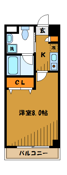 国分寺市東戸倉のマンションの間取り