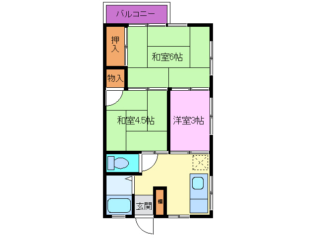 三島市清住町のマンションの間取り