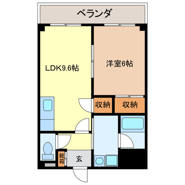 那覇市銘苅のマンションの間取り