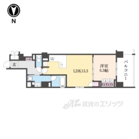 リーガル京都堀川中立売２の間取り