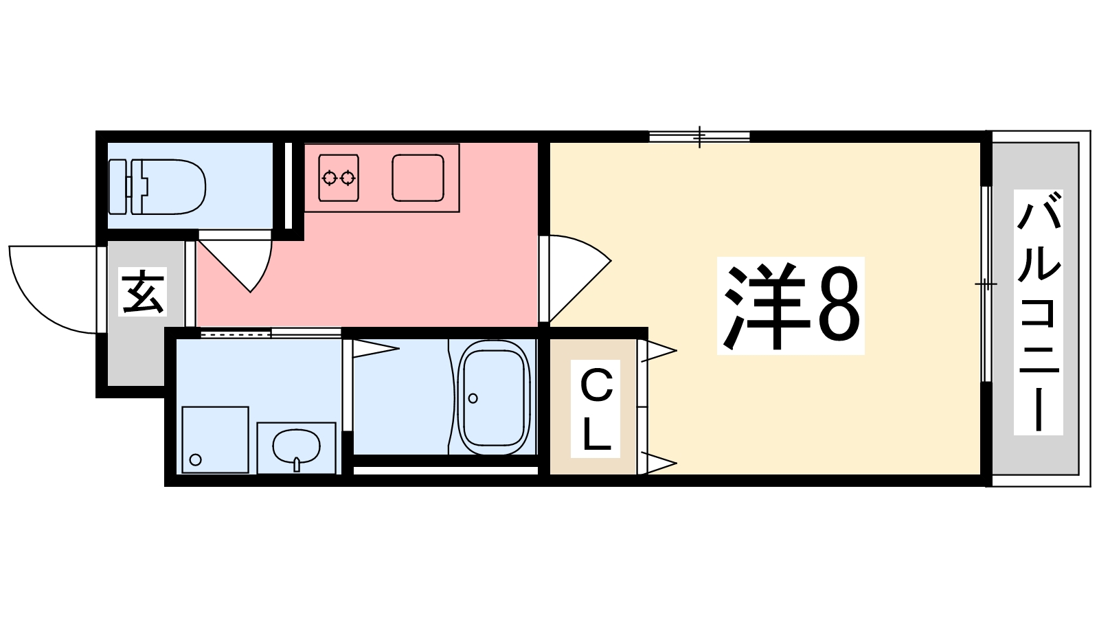 クローバー英賀保駅前の間取り