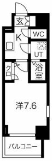 エスプレイス神戸ウエストモンターニュ 「新開地」駅 徒歩6分の間取り