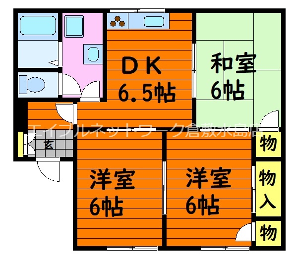 【プレジール早島B棟の間取り】