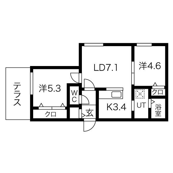 リベルテ菊水の間取り