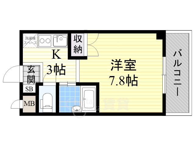 ＭＥＳＳＡＧＥ放出東の間取り