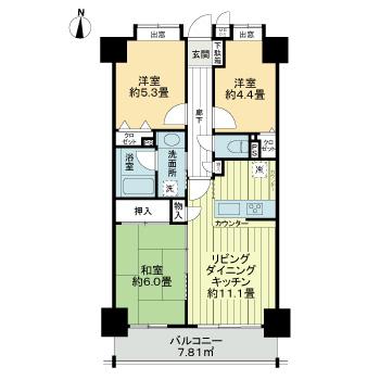 ライオンズマンション本川越駅前の間取り