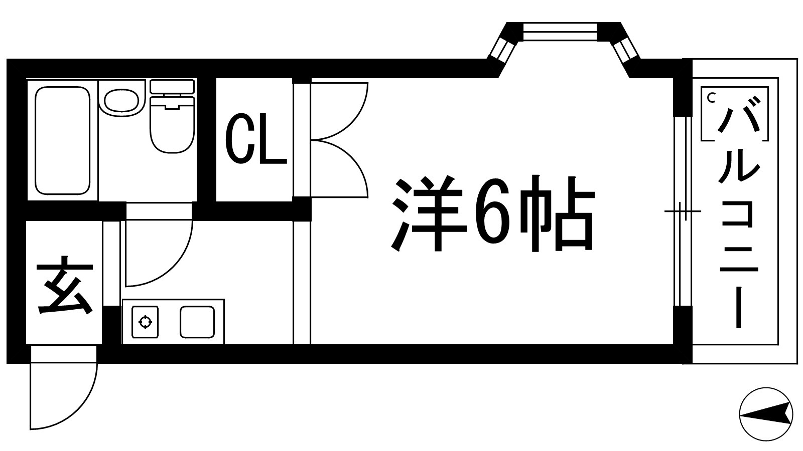 池田市井口堂のマンションの間取り