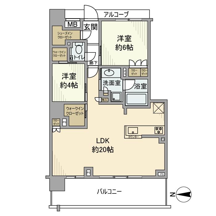 プラウド阪急塚口駅前の間取り