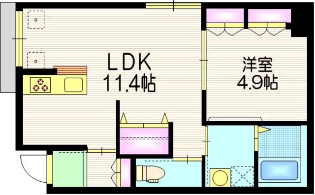 足立区江北のマンションの間取り