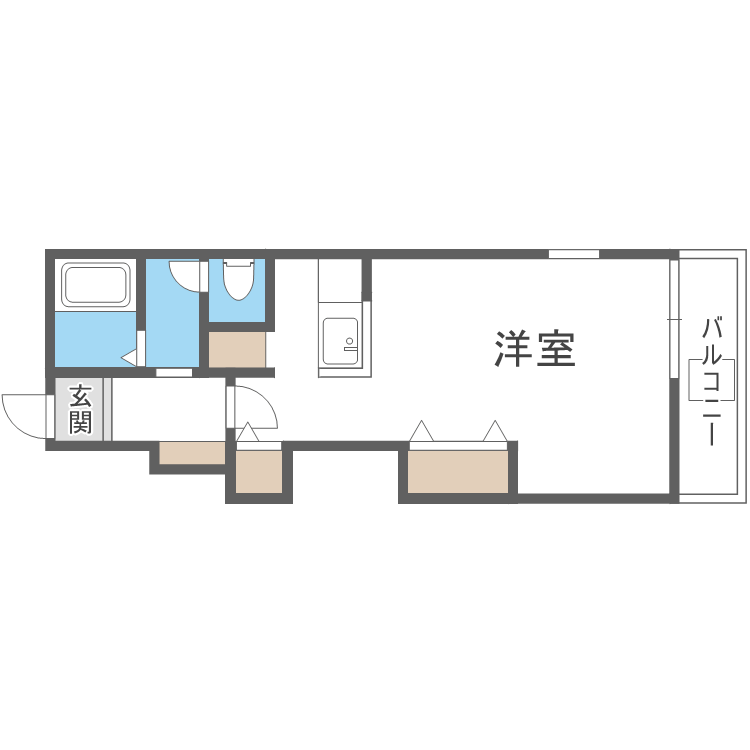 札幌市中央区北一条西のマンションの間取り