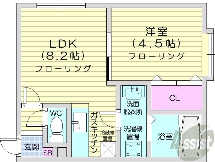 ピースハーモニー北28条の間取り