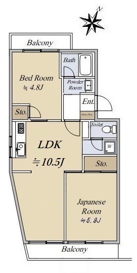 サンパレス池尻の間取り