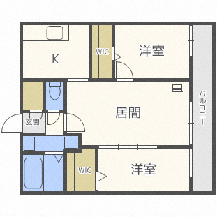 GLASS山鼻EASTの間取り