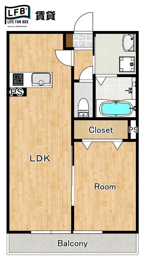 ＬＦＢ　ＡＰＡＲＴＭＥＮＴ新堤町Ａの間取り