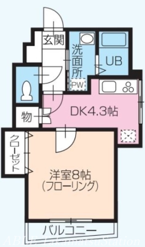 高松市築地町のマンションの間取り