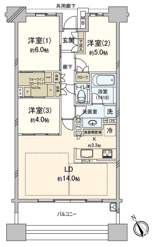 パークホームズＬａＬａ新三郷の間取り