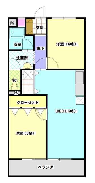 第２白鳳ビルの間取り