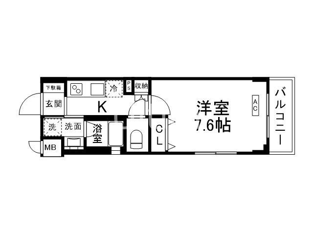 ベラジオ雅び北野白梅町駅前の間取り