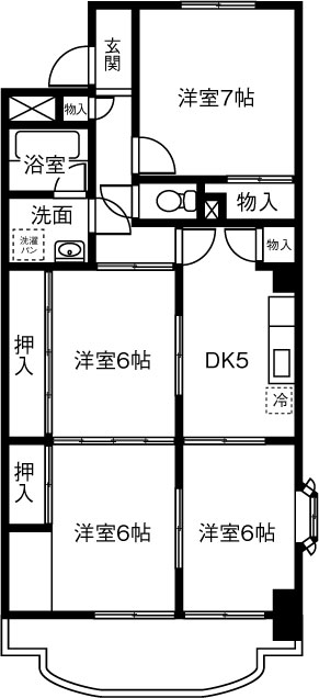 ロイヤルパレス北園の間取り