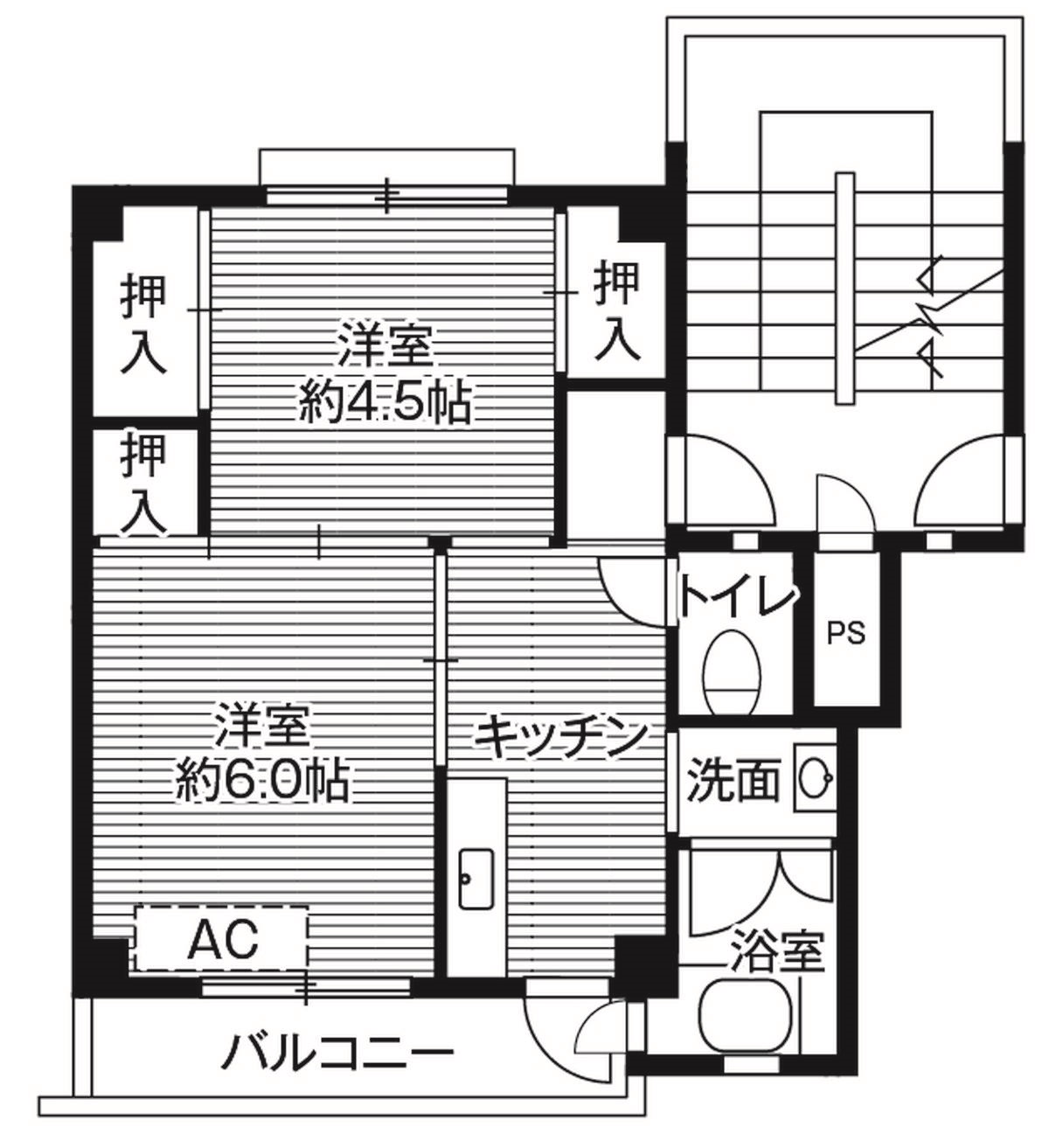 ビレッジハウス 額原 2号棟の間取り