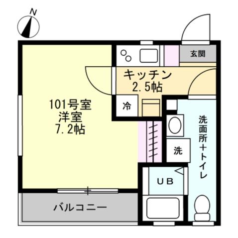 エメラルドプライム本牧の間取り